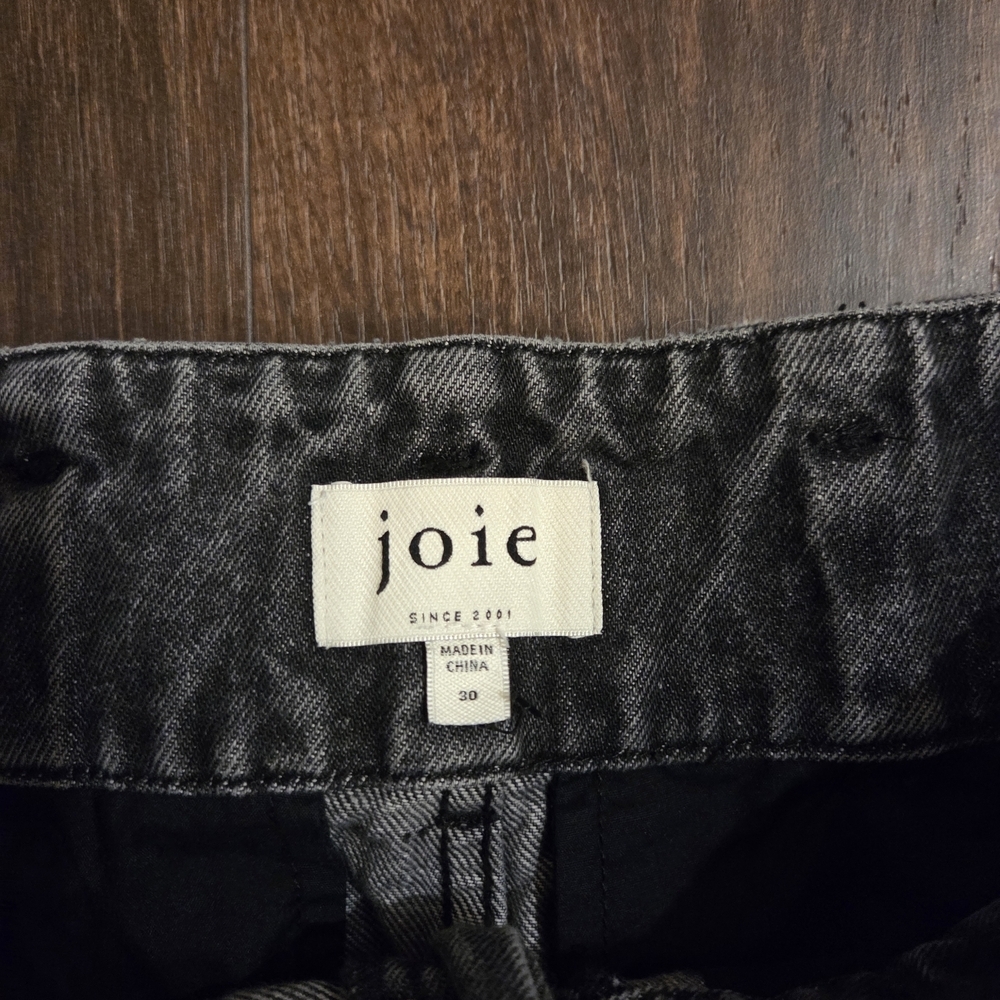 Joie Charcoal Buckle Denim Pants - Picture 3 of 5